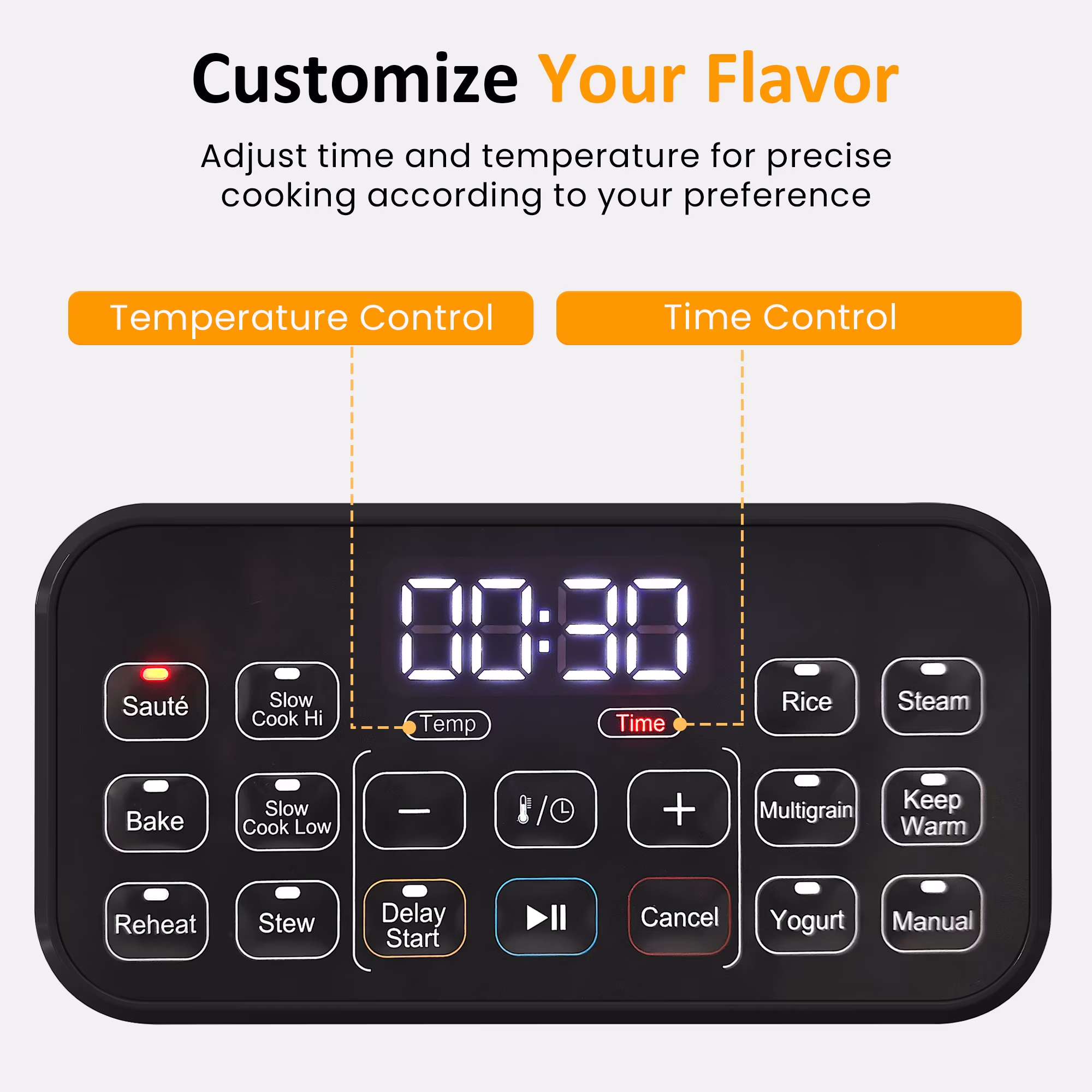 Sunvivi 6.5 Quart 12-in-1 Programmable Multi Slow Cooker, Food Warmer Pot with Digital Timer, Temp Control - Image 4