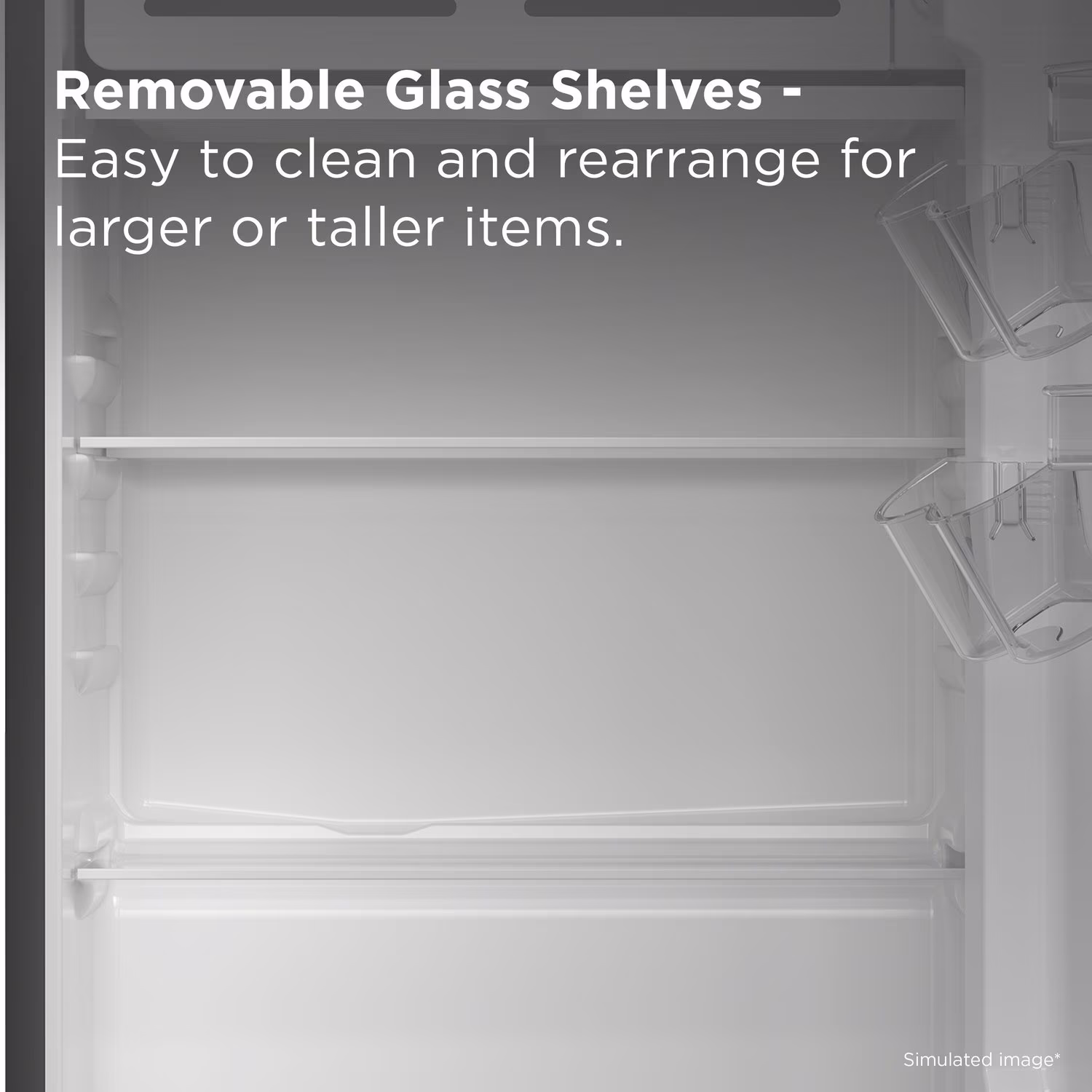TCL Silver Single Door Compact Refrigerator without Freezer for Dorm, Office & Garage, 4.5 Cu. Ft. - Image 3