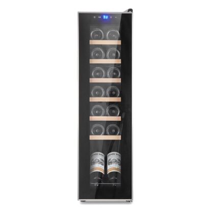 Towallmark Beverage Refrigerator Cooler, 18 Bottle Compressor Wine Cooler, Freestanding Beverage Refrigerator, Wine Cellar with Adjustable Temp Control for Red, White, Champagne, Beer and Soda