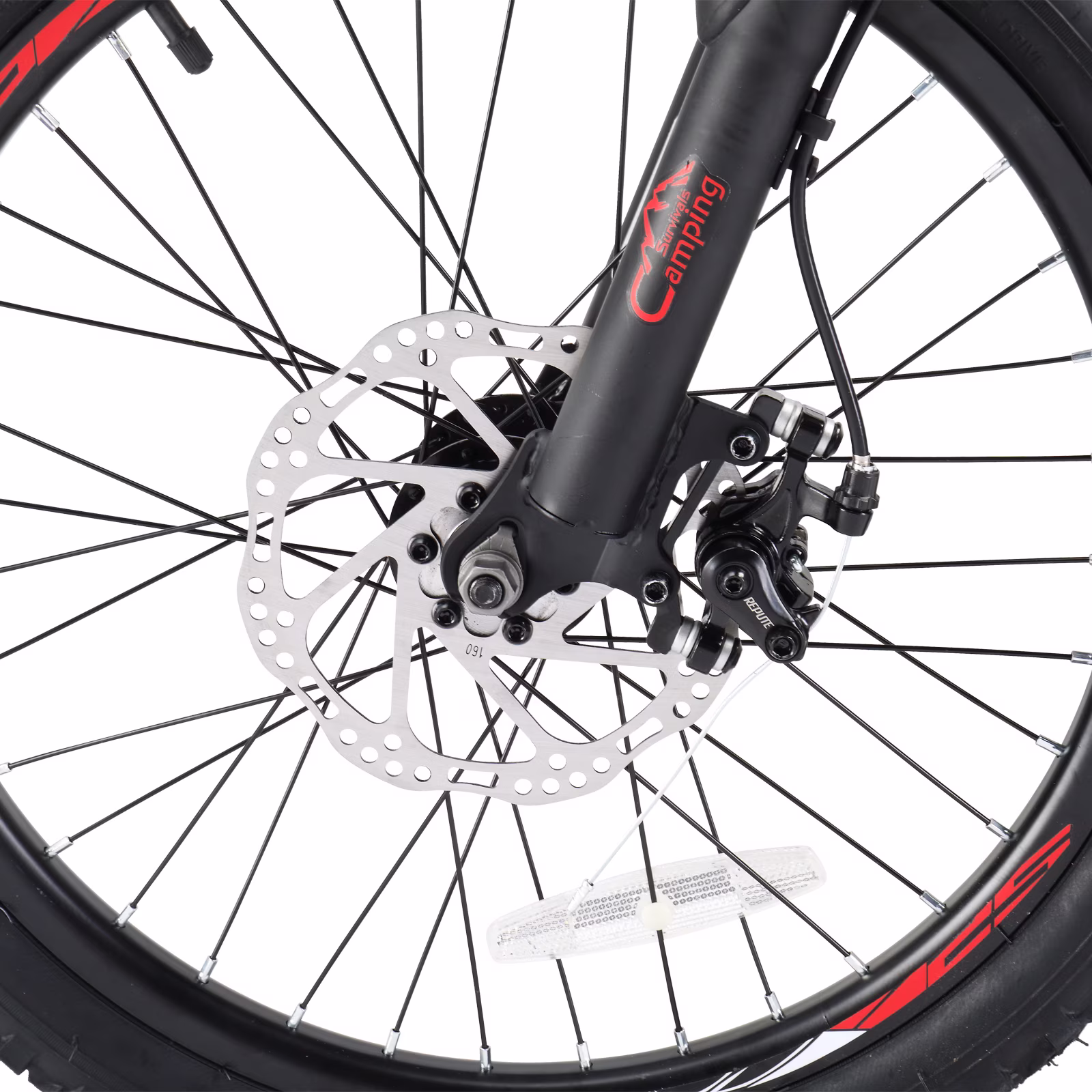 UBesGoo 20in 7 Speed Mountain Bike, Lightweight All Terrain Bicycle with Dual Disc Brakes, Suspension, Black Red - Image 5