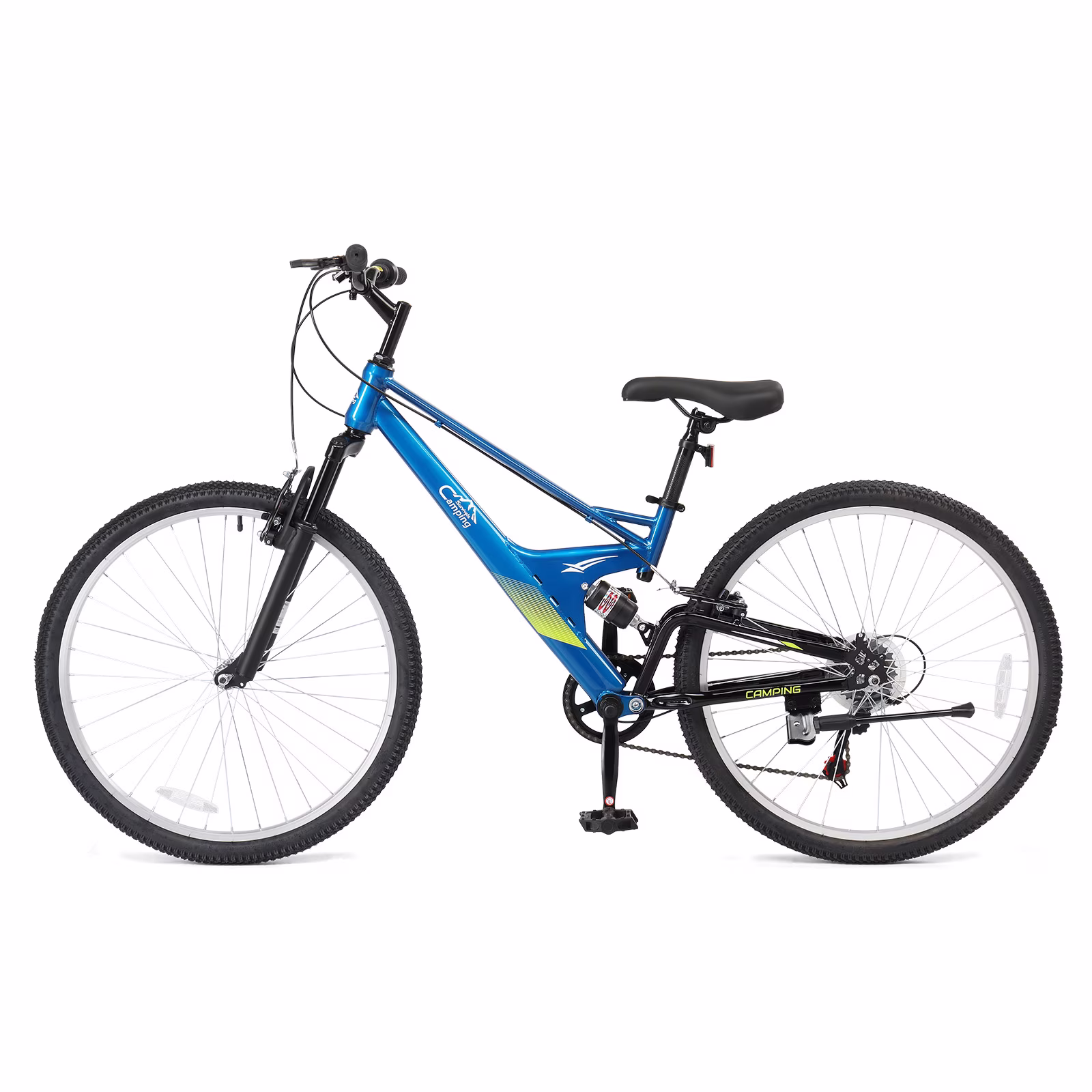 UBesGoo 26 Inch Adult Mountain Bike, 7 Speed Twist Shifter, Dual Front Rear Shock Absorber, Dual V-Brakes, High Carbon Steel Frame, Blue - Image 5
