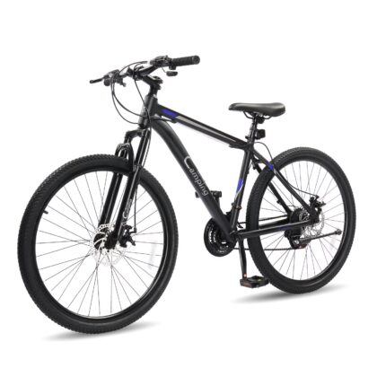 UBesGoo 26 inch Mountain Bike for Adults, 21 Speed Lightweight Aluminum Alloy Frame Mountain Bicycle, Disc Brakes, Black Blue