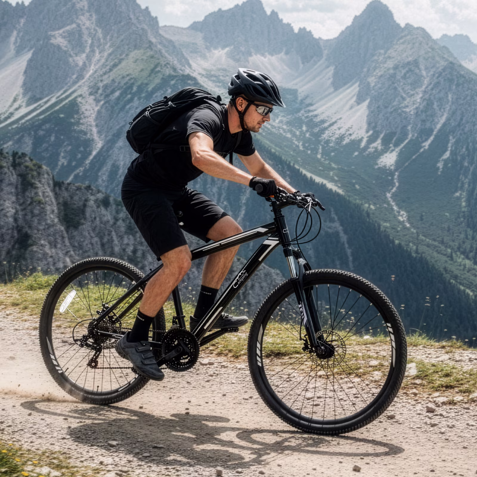 UBesGoo 26" Lightweight Explorer Mountain Bike, 21-Speed for Men and Women Disc Brakes & Suspension, Yellow/Black - Image 2