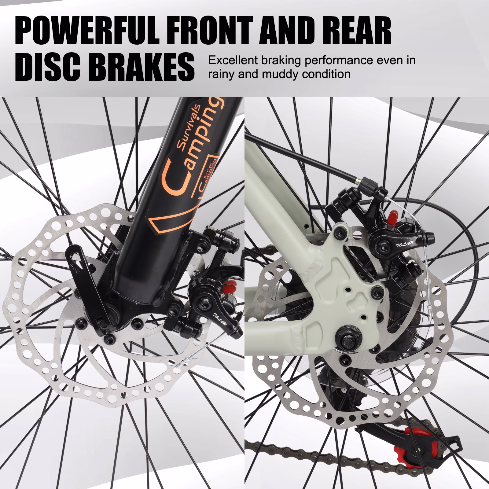 UBesGoo 27.5 inch Mountain Bike for Adults, 21 Speed Lightweight Aluminum Alloy Frame Mountain Bicycle, Disc Brakes - Image 2