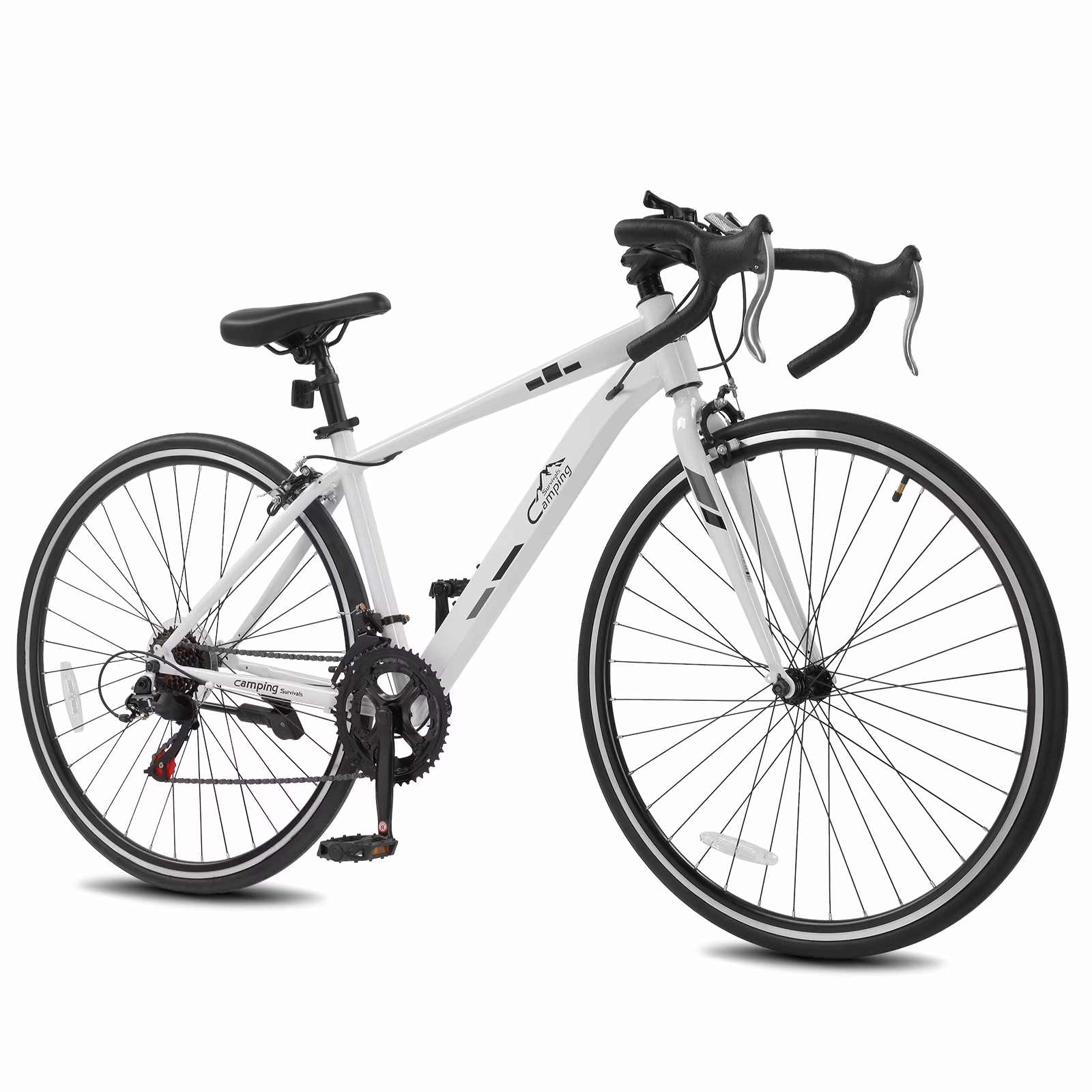 UBesGoo 700C Road Bike, 14 Speed Adults Bike, V Brakes, Drop Bar, White