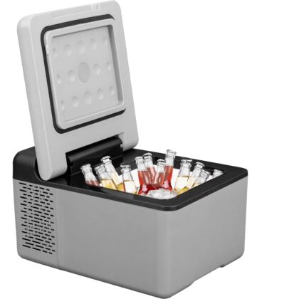 VEVOR 12 Volt Refrigerator 10 Qt, Portable Mini Freezer (-4℉~68℉) with APP Control Car Compressor Fridge Cooler 12V/24V DC and 110-220V AC
