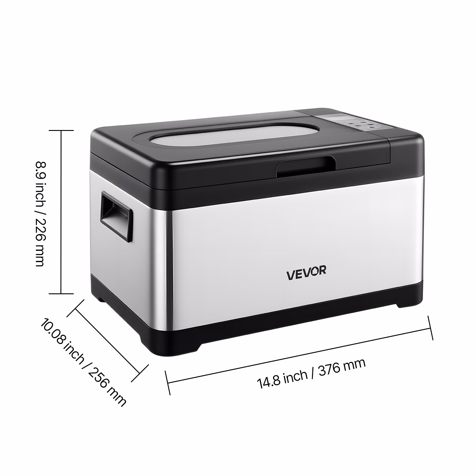 VEVOR Sous Vide Cooker, 800W Sous-Vide Machine, Suveed Cooking Machine with LED Digital Display, Glass Lid, Precise Temperature & Timer Control, for Family & Friends, All-in-One Sous Vide Pot - Image 3