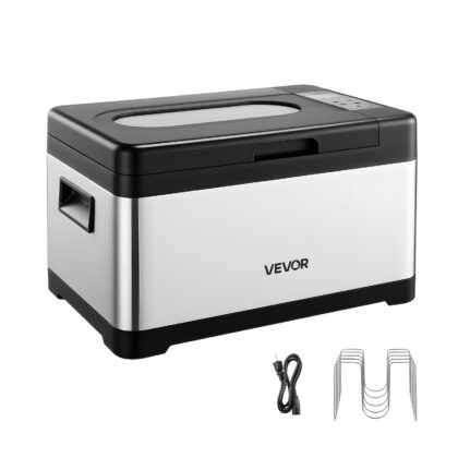 VEVOR Sous Vide Cooker, 800W Sous-Vide Machine, Suveed Cooking Machine with LED Digital Display, Glass Lid, Precise Temperature & Timer Control, for Family & Friends, All-in-One Sous Vide Pot
