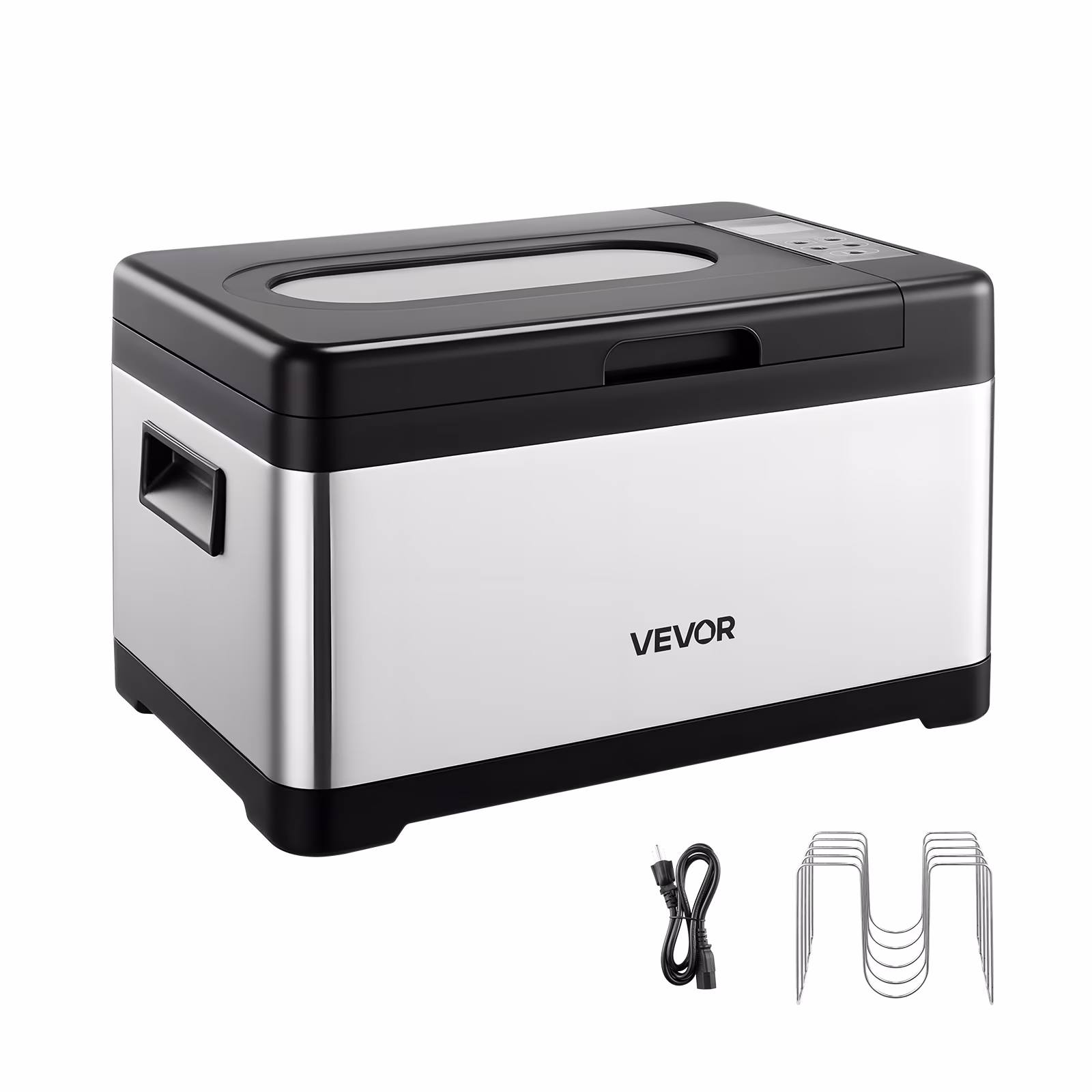 VEVOR Sous Vide Cooker, 800W Sous-Vide Machine, Suveed Cooking Machine with LED Digital Display, Glass Lid, Precise Temperature & Timer Control, for Family & Friends, All-in-One Sous Vide Pot