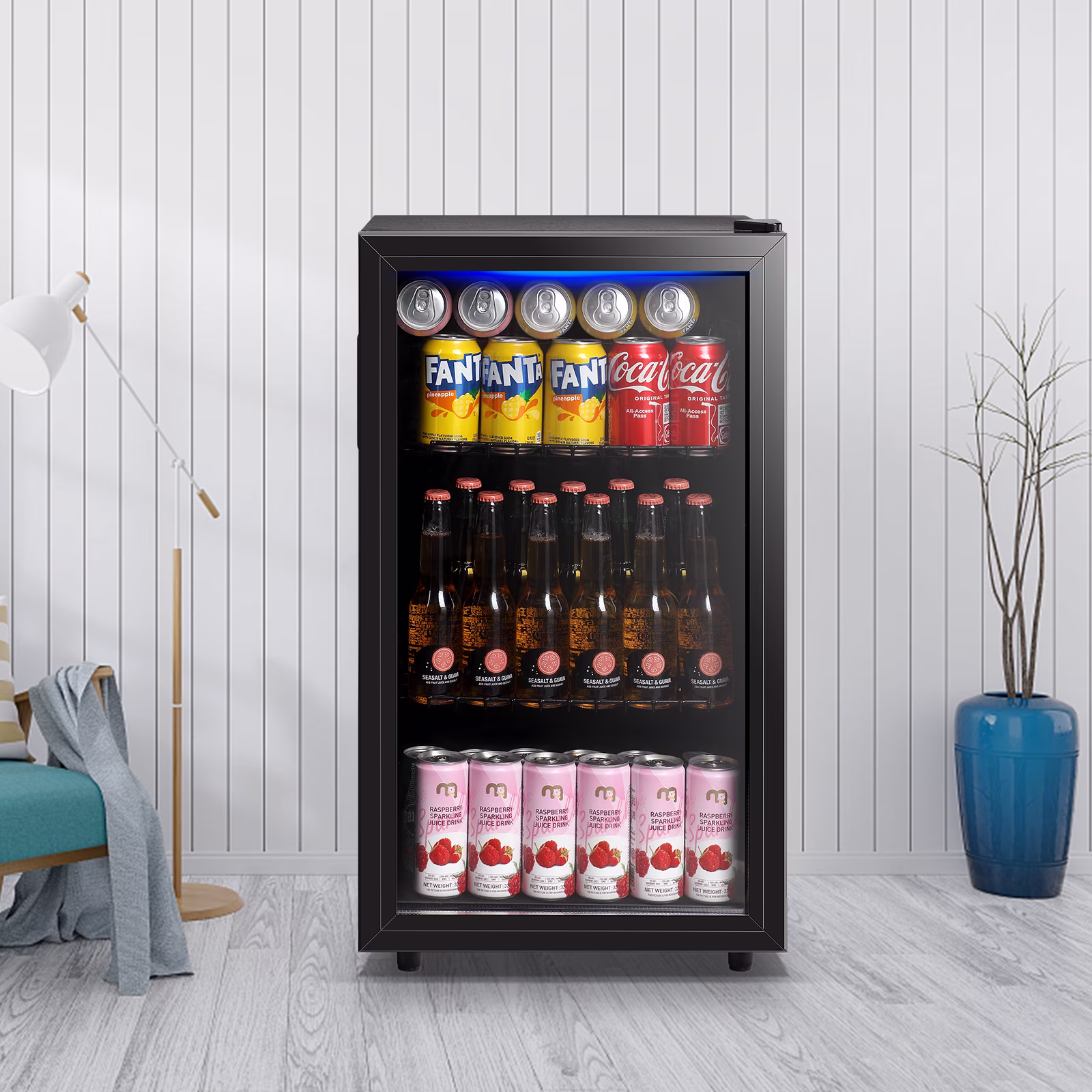 WANAI 125 Can Mini Fridge Glass Door 3.5 Cu.ft Beverage Cooler Refrigerator for Drink Soda Wine - Image 5