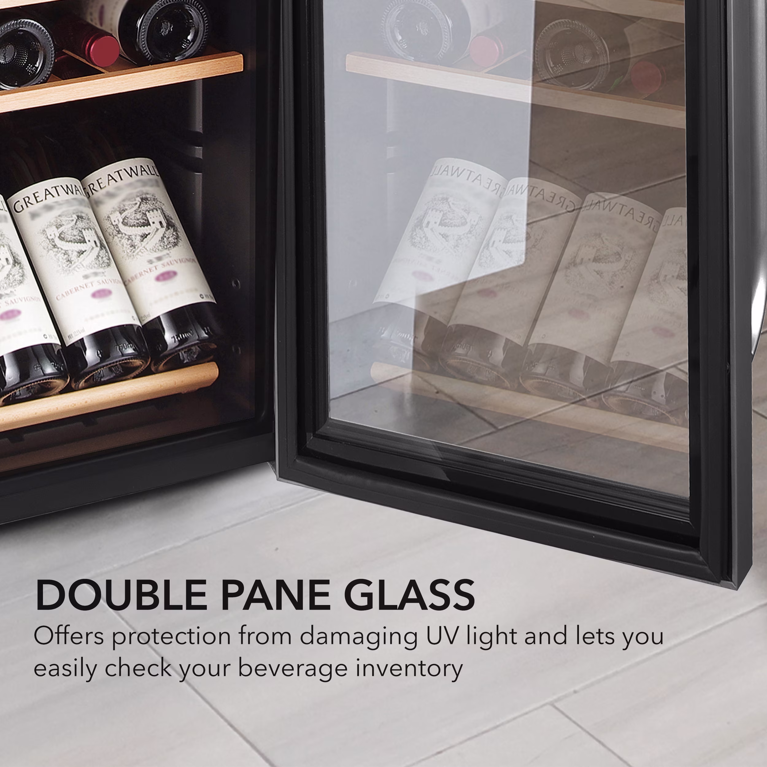 Whynter 34 Bottle 6 Shelf Stainless Steel Wine Refrigerator - Image 4