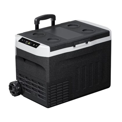 WINFIRE Portable 12V Compressor Car Refrigerator 32QT, Dual Voltage 12/24V DC & 110-240V AC Freezer Cooler with -4℉-68℉ Adjustable Temp for RV, Truck, Camping, Travel and SUV