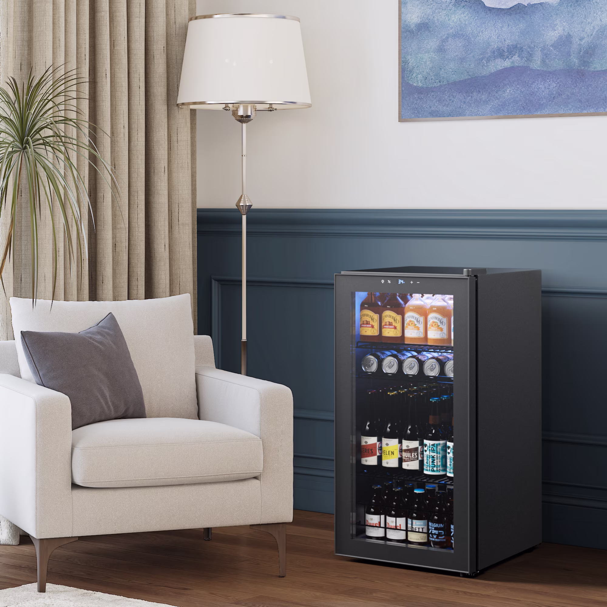 Yeego 232 Can Beverage Refrigerator, Beverage Cooler with Glass Door for Office/Bar/Home, 2 Pack - Image 2